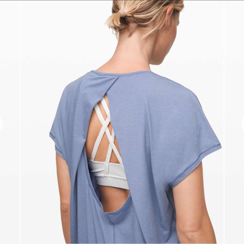 lululemon athletica Blue Short Sleeve Tee